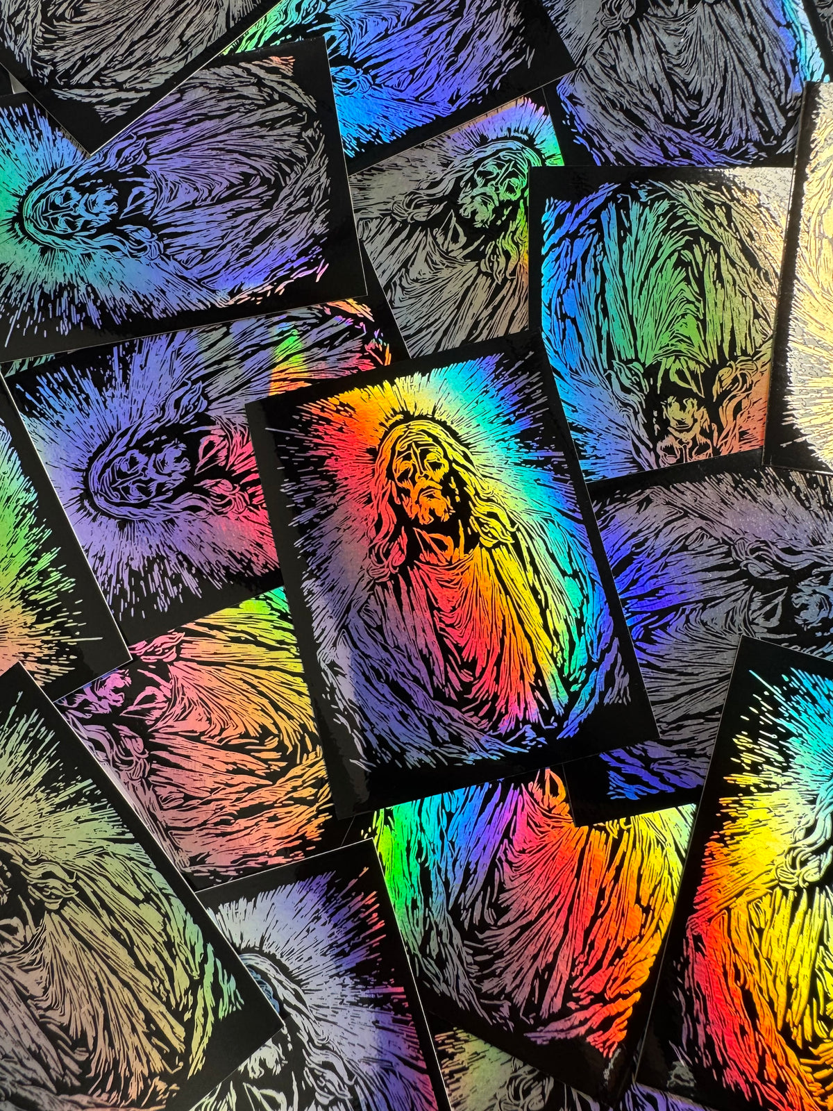 7.2mil Premium Holographic Stickers